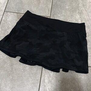 Lululemon Black Camouflage Skort